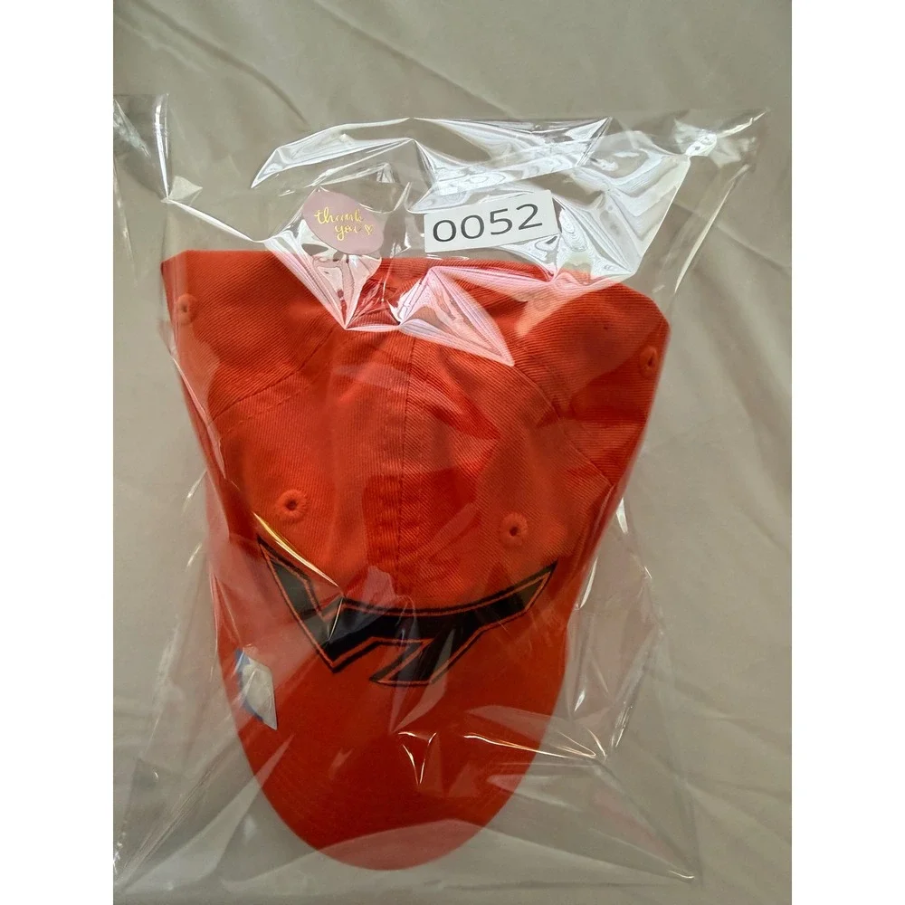Virginia Tech Hokies Hat Captivating Headwear Orange Adjustable‎ Cap VT Logo NEW